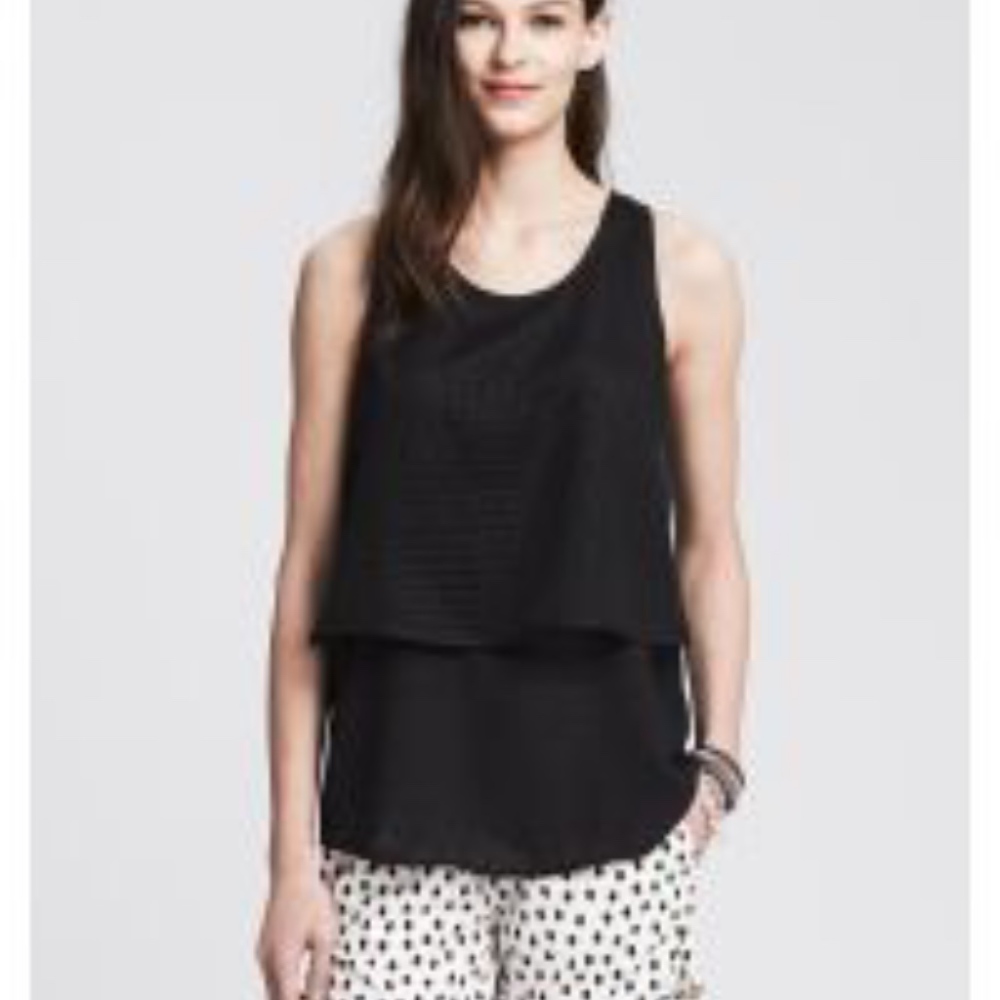 Banana Republic Mesh Layered Tank